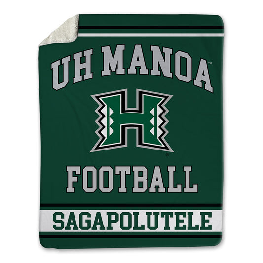 Hawaii - NCAA Football : Anthony Sagapolutele - Blanket-0