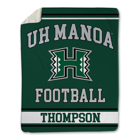 Hawaii - NCAA Football : Matagi Thompson - Blanket-0