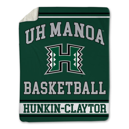 Hawaii - NCAA Men's Basketball : Aaron Hunkin-Claytor - Blanket-0