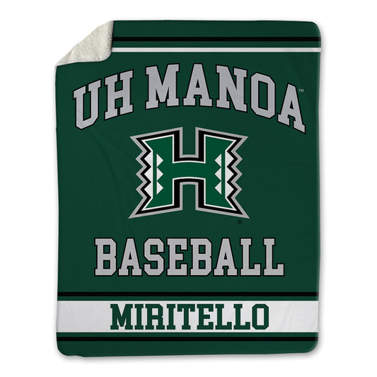 Hawaii - NCAA Baseball : Kyler Miritello - Blanket-0