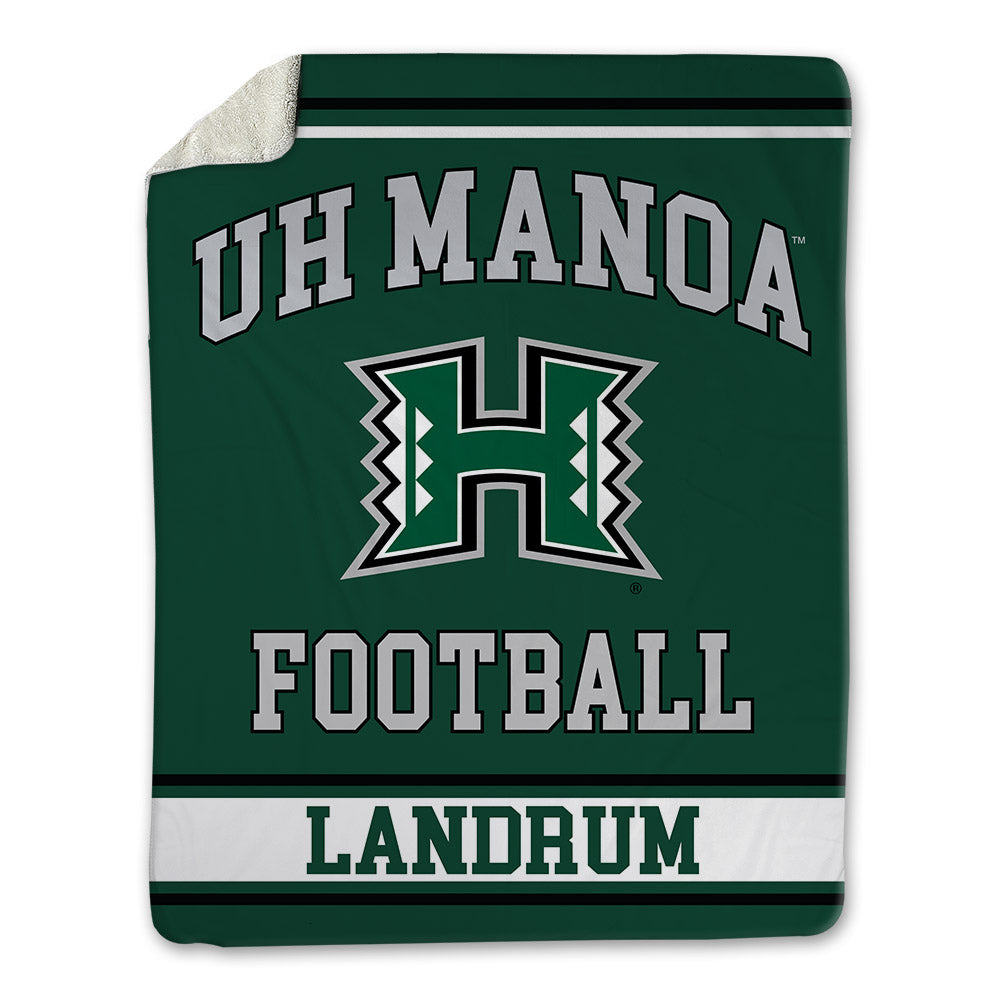 Hawaii - NCAA Football : Solomon Landrum - Blanket-0