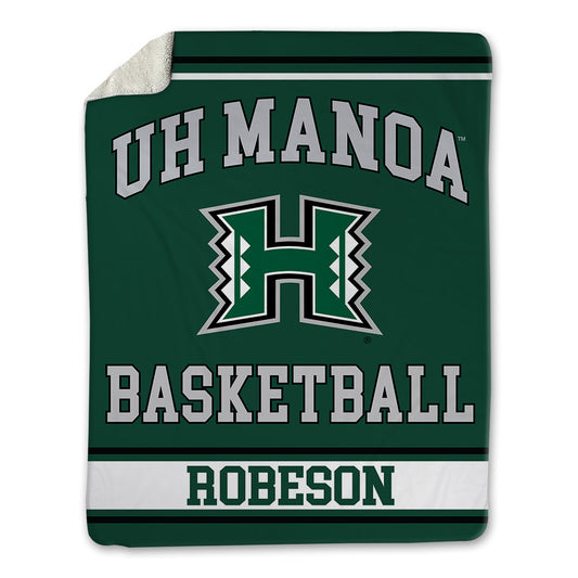 Hawaii - NCAA Men's Basketball : Logan Robeson - Blanket-0