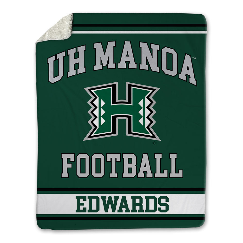 Hawaii - NCAA Football : Virdel Edwards - Blanket-0