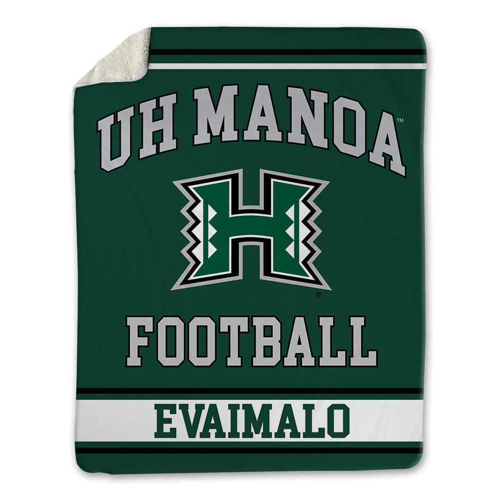 Hawaii - NCAA Football : Ezra Evaimalo - Blanket-0