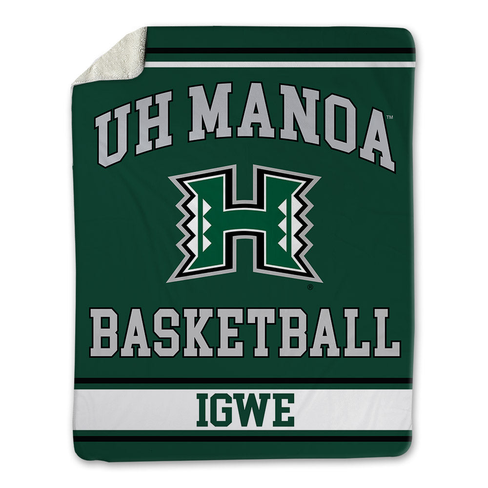 Hawaii - NCAA Men's Basketball : Roy Hideki Igwe - Blanket-0