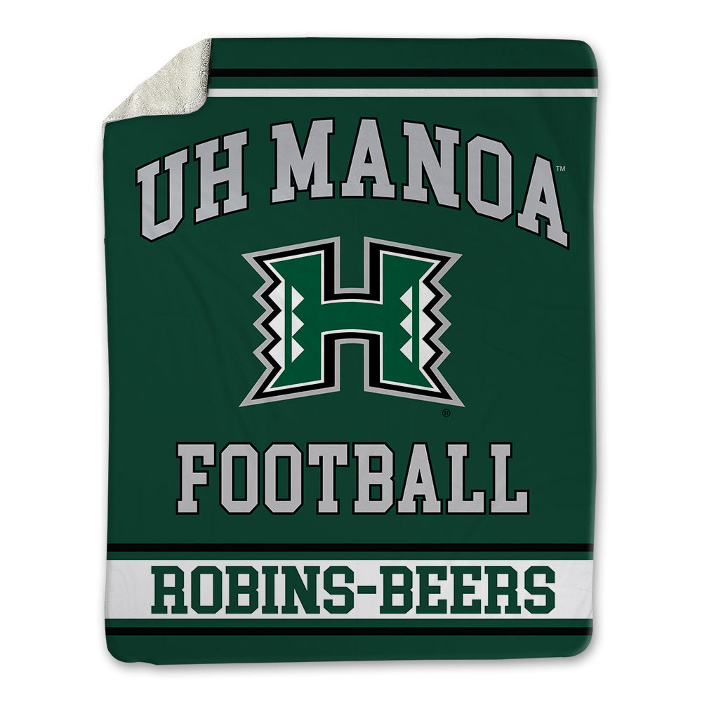 Hawaii - NCAA Football : Kellen Robins-Beers - Blanket-0