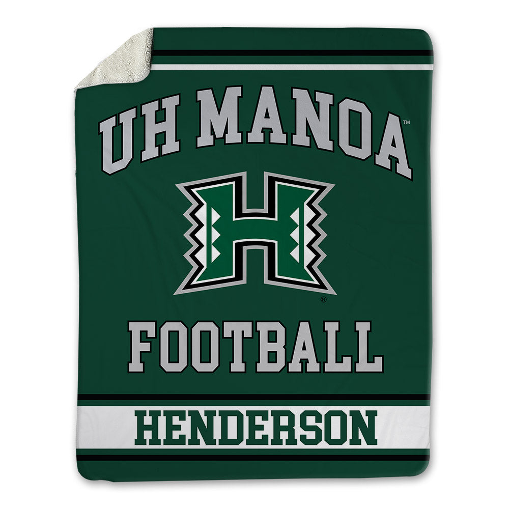 Hawaii - NCAA Football : Boogie Henderson - Blanket-0