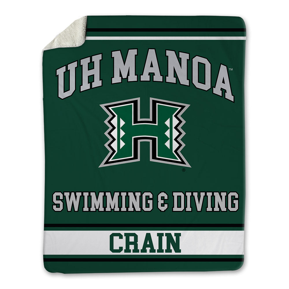 Hawaii - NCAA Men's Swimming & Diving : Daniel Crain - Blanket-0