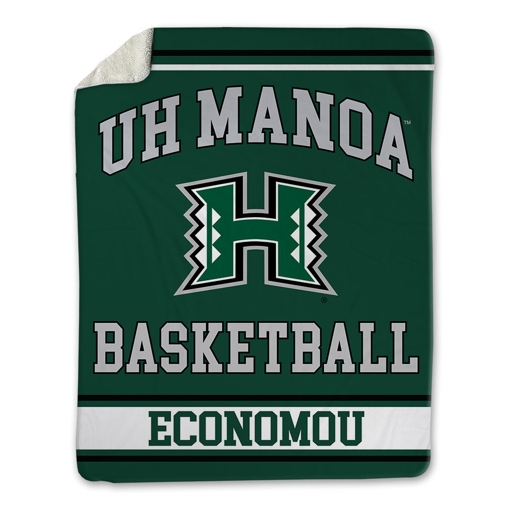 Hawaii - NCAA Men's Basketball : AJ Economou - Blanket-0