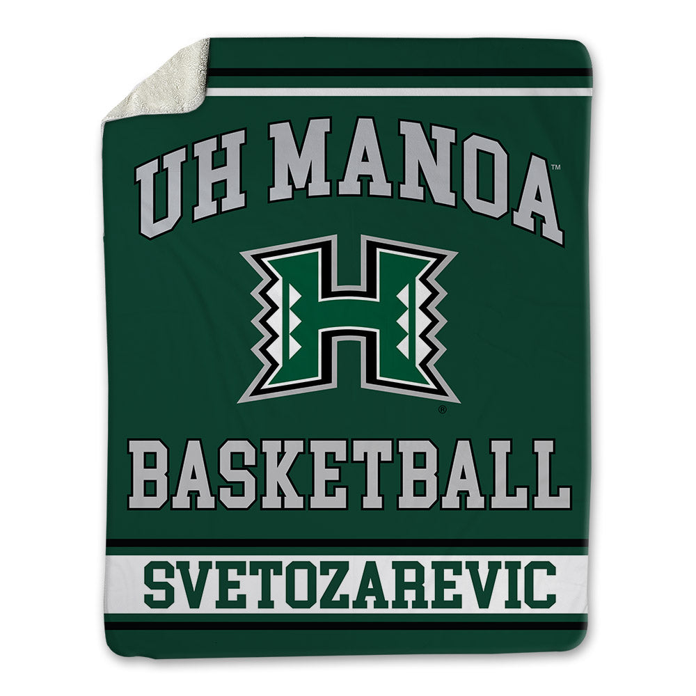 Hawaii - NCAA Men's Basketball : Matija Svetozarevic - Blanket-0