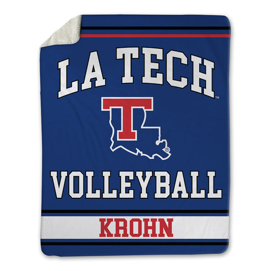 LA Tech - NCAA Women's Volleyball : Grace Krohn - Blanket-0