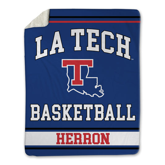 LA Tech - NCAA Men's Basketball : Sir issac Herron - Blanket-0
