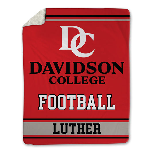 Davidson - NCAA Football : Tom Luther - Blanket-0