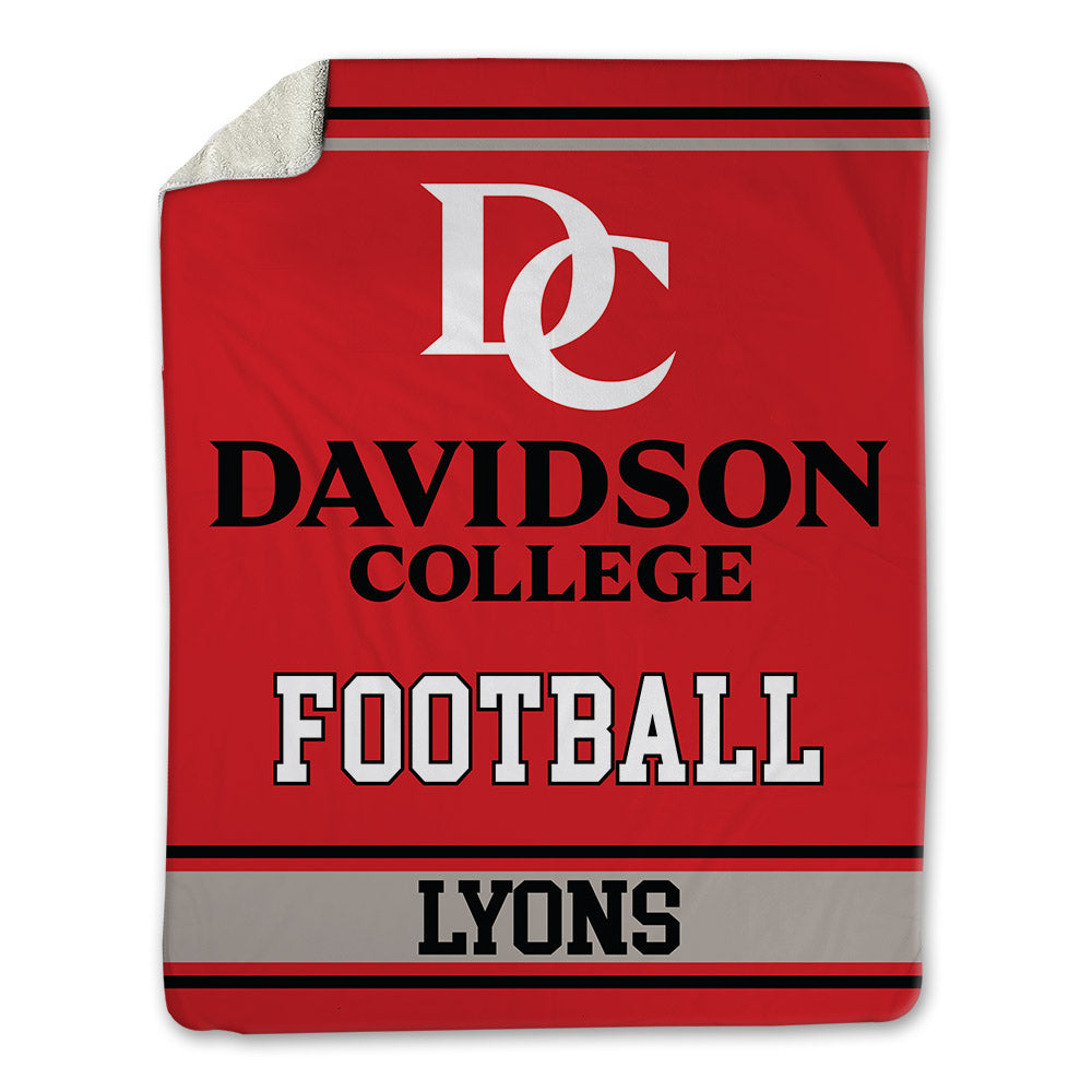 Davidson - NCAA Football : Christian Lyons - Blanket-0