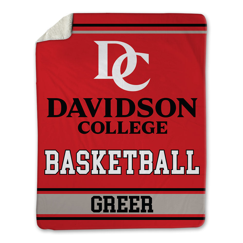 Davidson - NCAA Men's Basketball : RJ Greer - Blanket-0