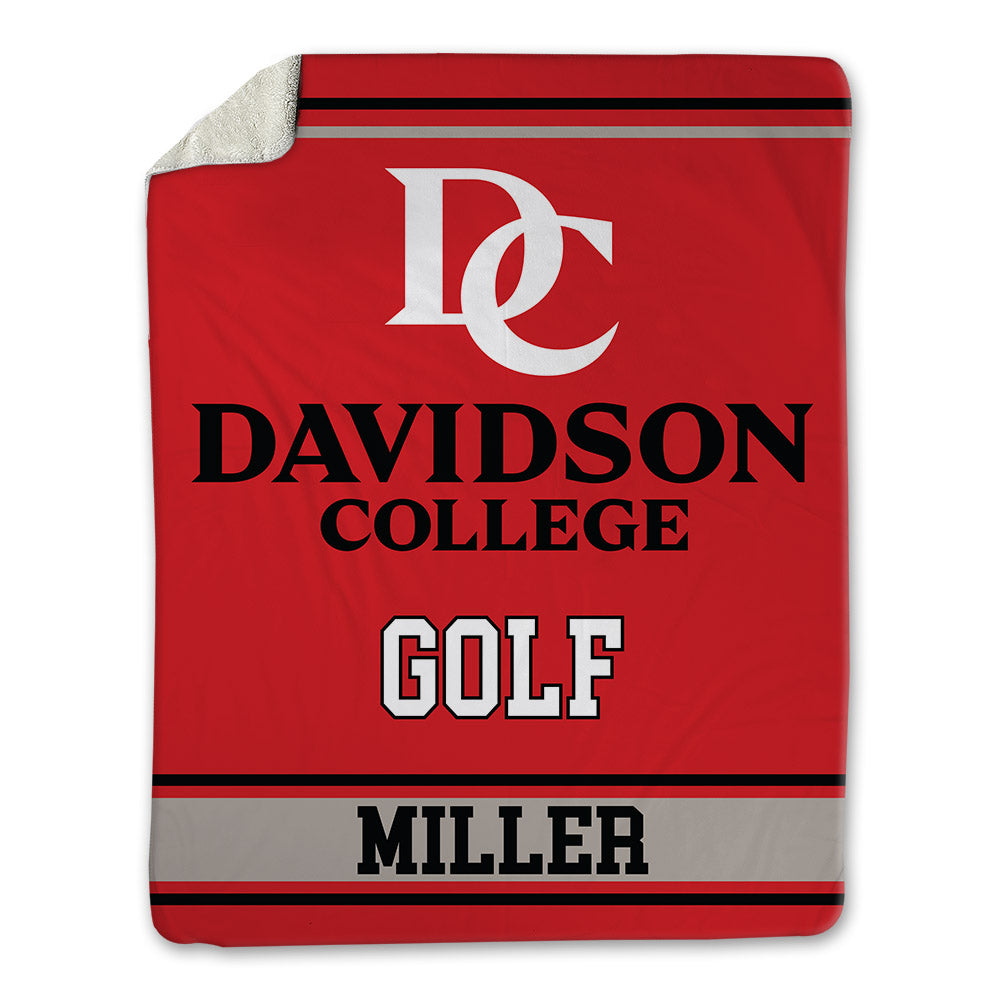 Davidson - NCAA Men's Golf : Price Miller - Blanket-0