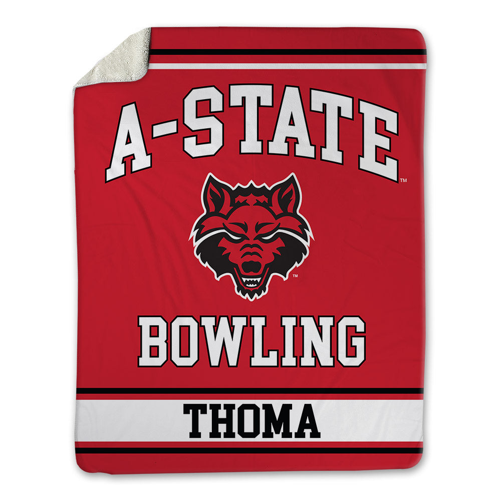 Arkansas State - NCAA Women's Bowling : Maggie Thoma - Blanket-0