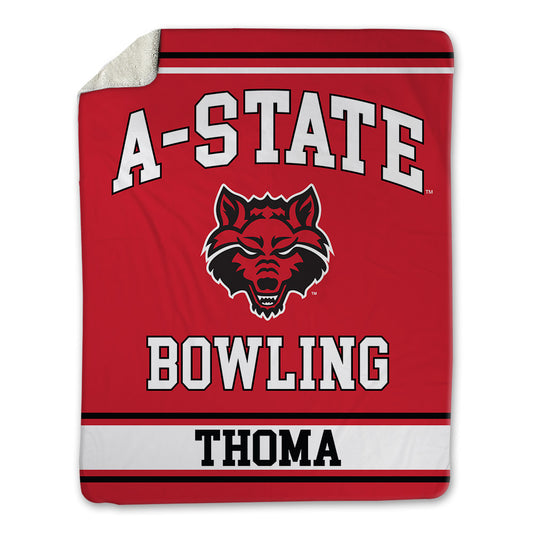 Arkansas State - NCAA Women's Bowling : Maggie Thoma - Blanket-0