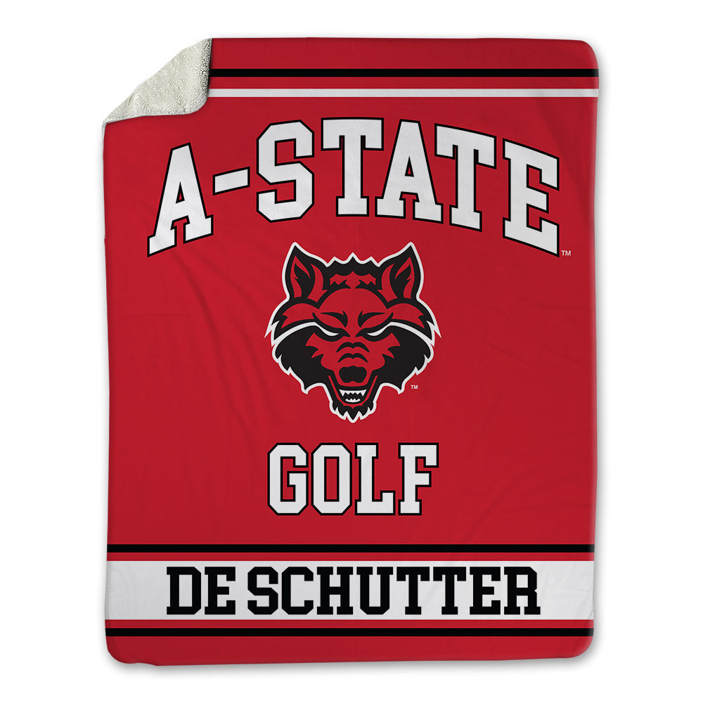 Arkansas State - NCAA Men's Golf : Anthony De Schutter - Blanket-0