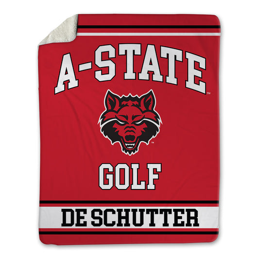 Arkansas State - NCAA Men's Golf : Anthony De Schutter - Blanket-0