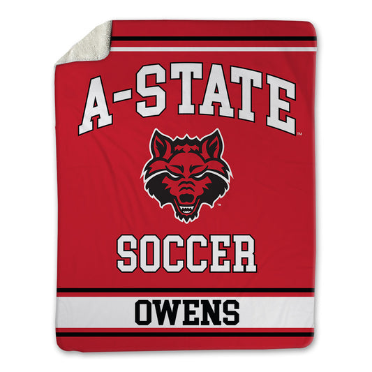 Arkansas State - NCAA Women's Soccer : allie Owens - Blanket-0