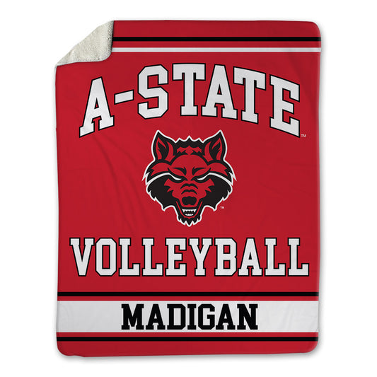 Arkansas State - NCAA Women's Volleyball : Erin Madigan - Blanket-0