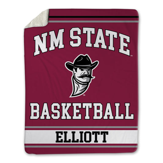 NMSU - NCAA Men's Basketball : Elijah Elliott - Blanket-0