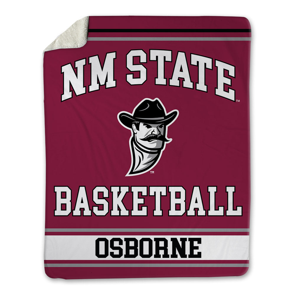 NMSU - NCAA Men's Basketball : Jae'Coby Osborne - Blanket-0