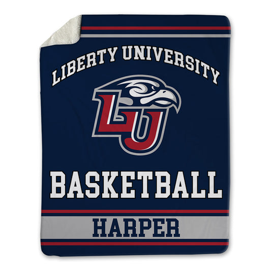Liberty - NCAA Men's Basketball : JJ Harper - Blanket-0