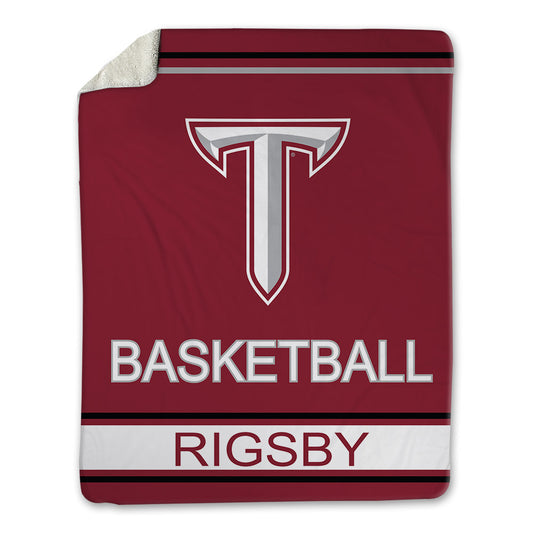 Troy - NCAA Men's Basketball : Myles Rigsby - Blanket-0