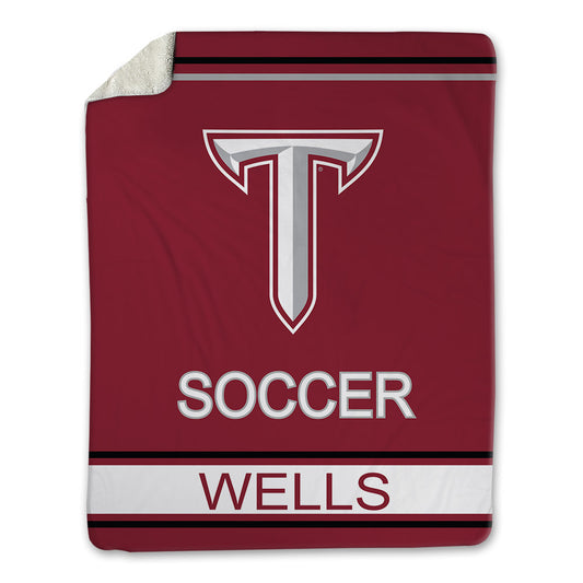 Troy - NCAA Women's Soccer : Delaney Wells - Blanket-0