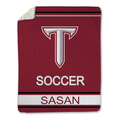 Troy - NCAA Women's Soccer : Sofia Sasan - Blanket-0