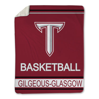Troy - NCAA Men's Basketball : Javier Gilgeous-Glasgow - Blanket-1
