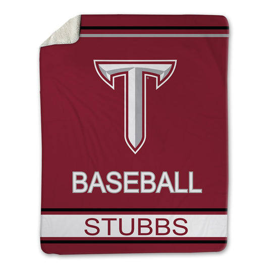 Troy - NCAA Baseball : Benjamin Stubbs - Blanket-0
