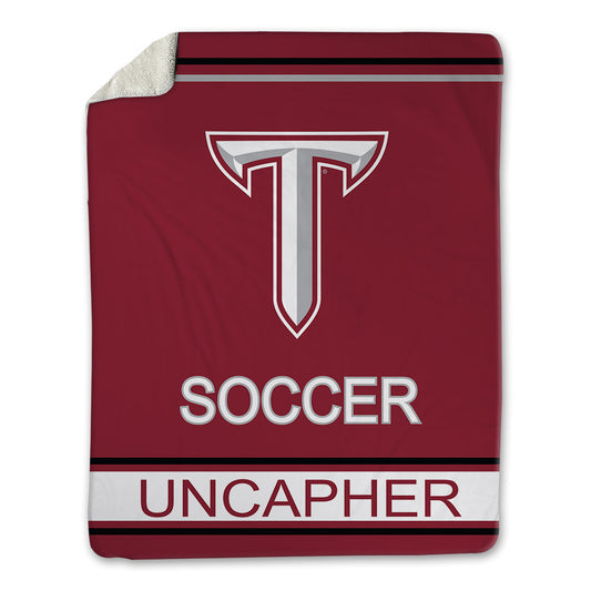 Troy - NCAA Women's Soccer : Alaina Uncapher - Blanket-0