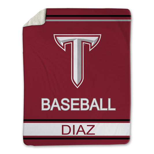 Troy - NCAA Baseball : Zaid Diaz - Blanket-0
