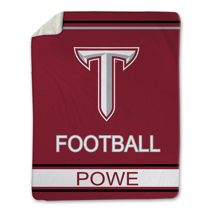 Troy - NCAA Football : Justin Powe - Blanket-1
