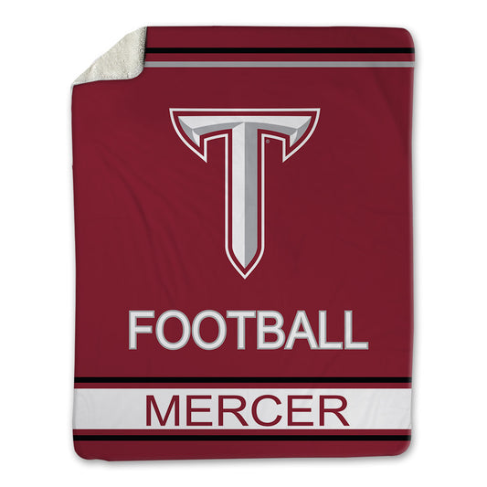 Troy - NCAA Football : Noah Mercer - Blanket-0