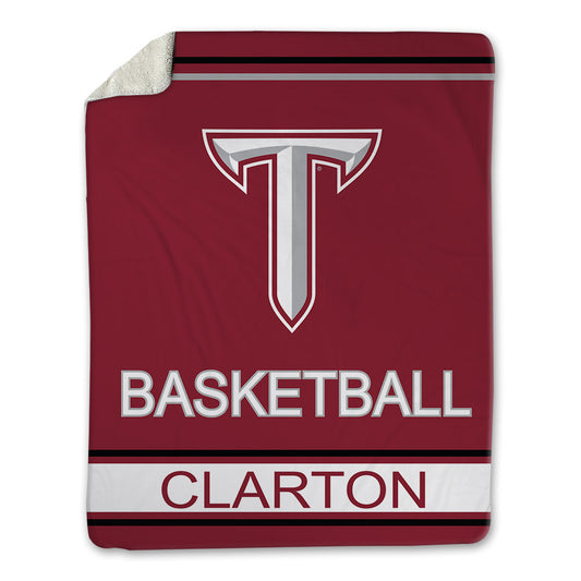 Troy - NCAA Men's Basketball : Emmanuel Clarton - Blanket-0