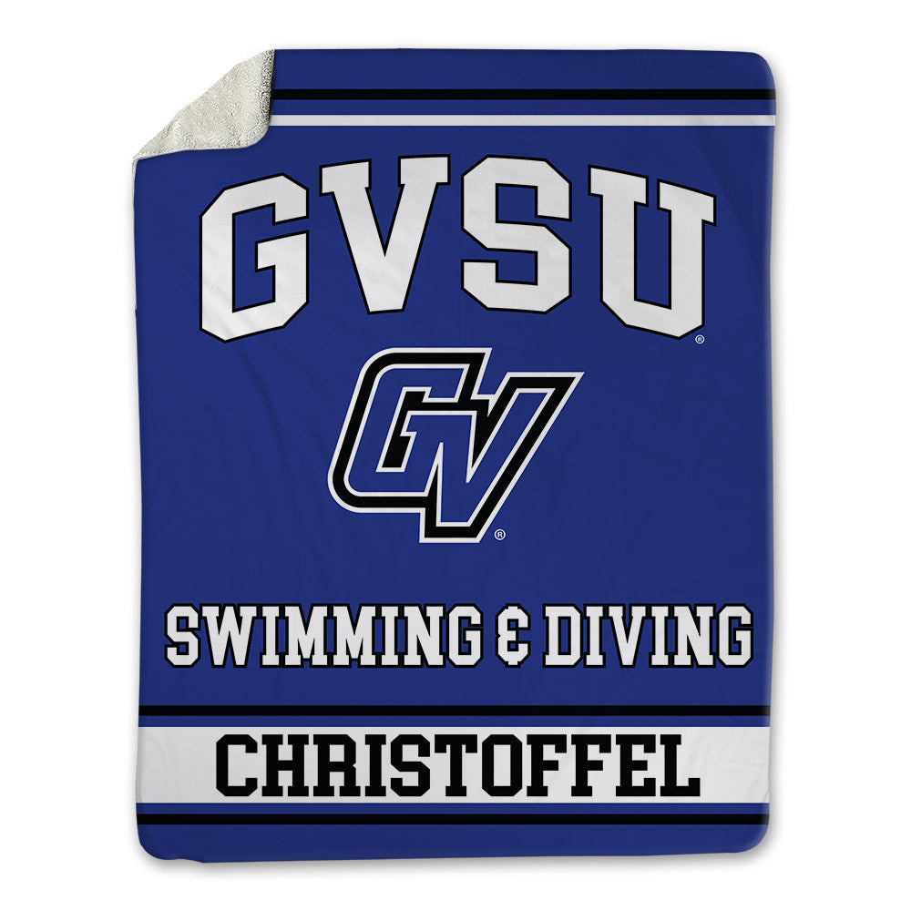 Grand Valley - NCAA Men's Swimming & Diving : Carsyn Christoffel - Blanket-0