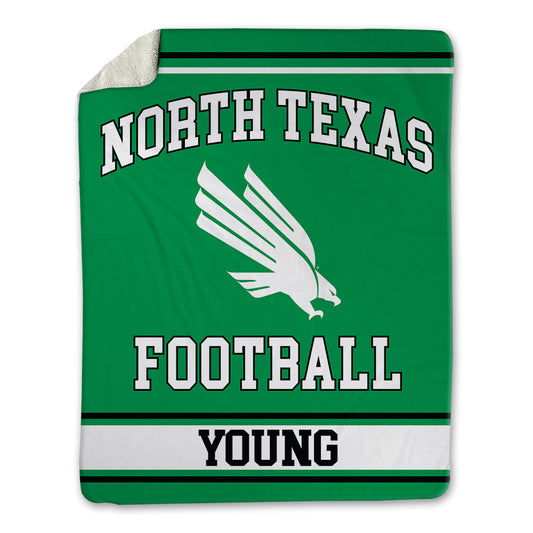 North Texas - NCAA Football : Wyatt Young - Blanket-0