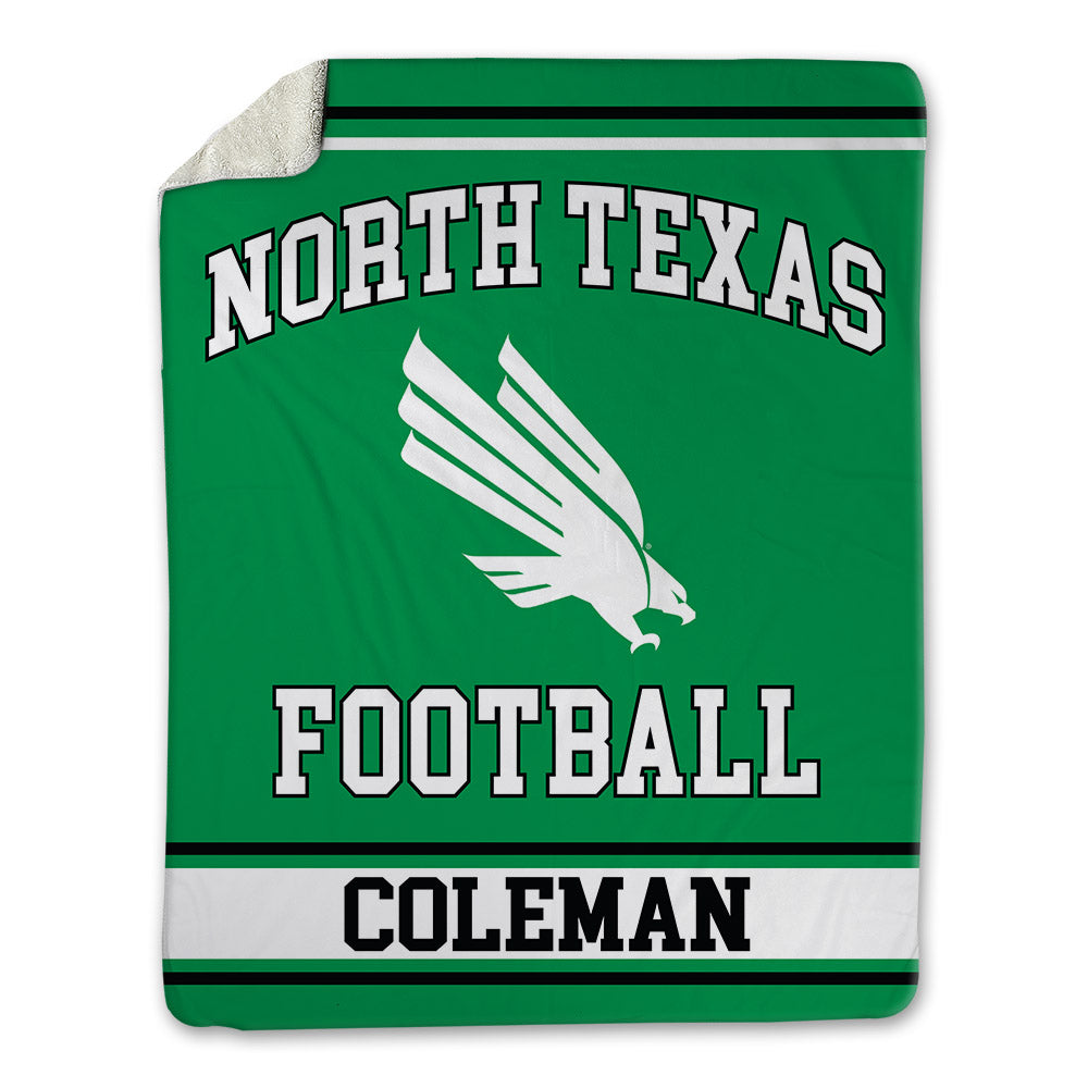 North Texas - NCAA Football : Miles Coleman - Blanket-0