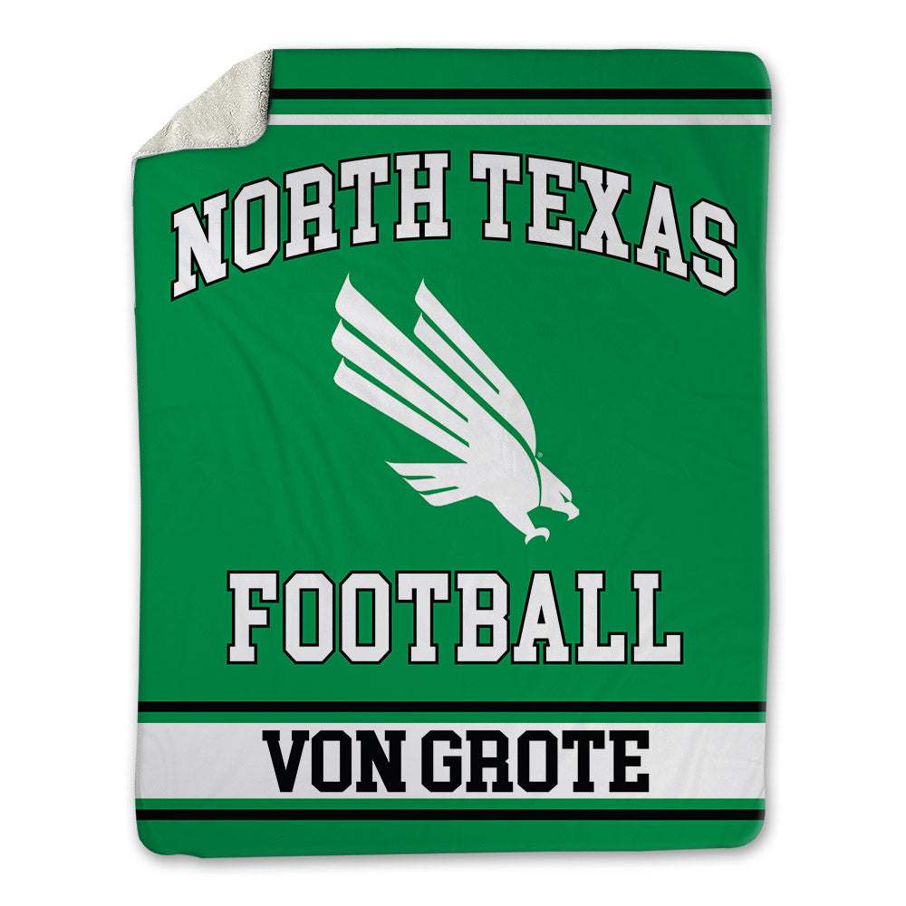 North Texas - NCAA Football : Thomas Von Grote - Blanket-0