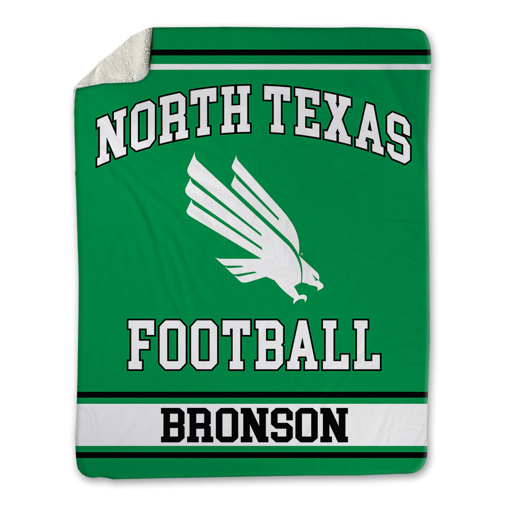 North Texas - NCAA Football : Treviance Bronson - Blanket-0