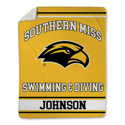 Southern Miss - NCAA Women's Swimming & Diving : Rae'Shaundra Johnson - Blanket-0