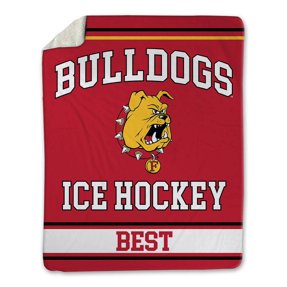 Ferris State - NCAA Men's Ice Hockey : Gavin Best - Blanket-0