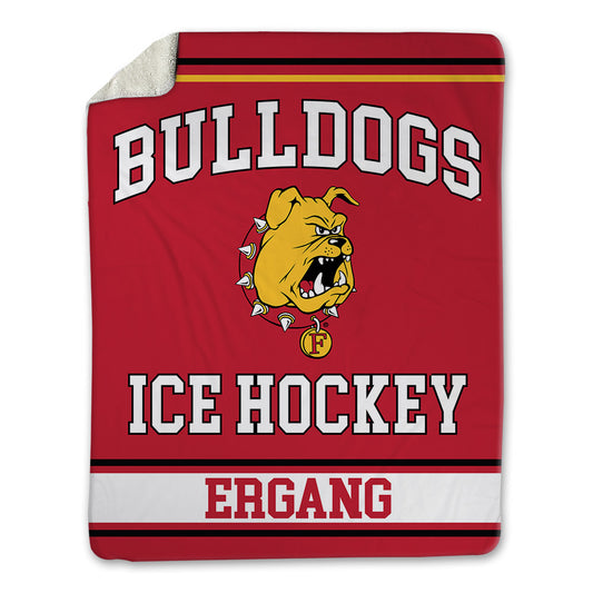 Ferris State - NCAA Men's Ice Hockey : Kaleb Ergang - Blanket-0