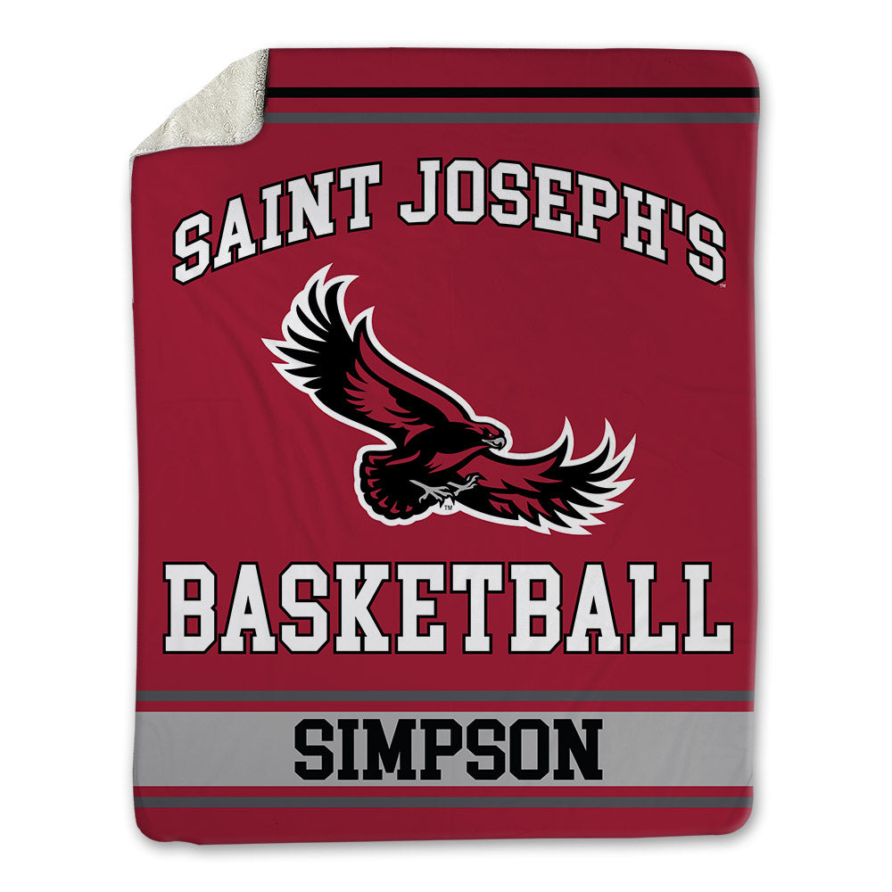 St. Joe's - NCAA Men's Basketball : Derek Simpson - Blanket-0