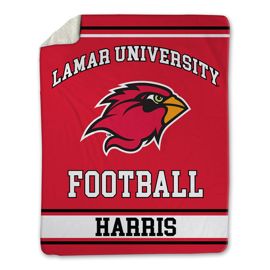 Lamar - NCAA Football : Damashja Harris - Blanket-0