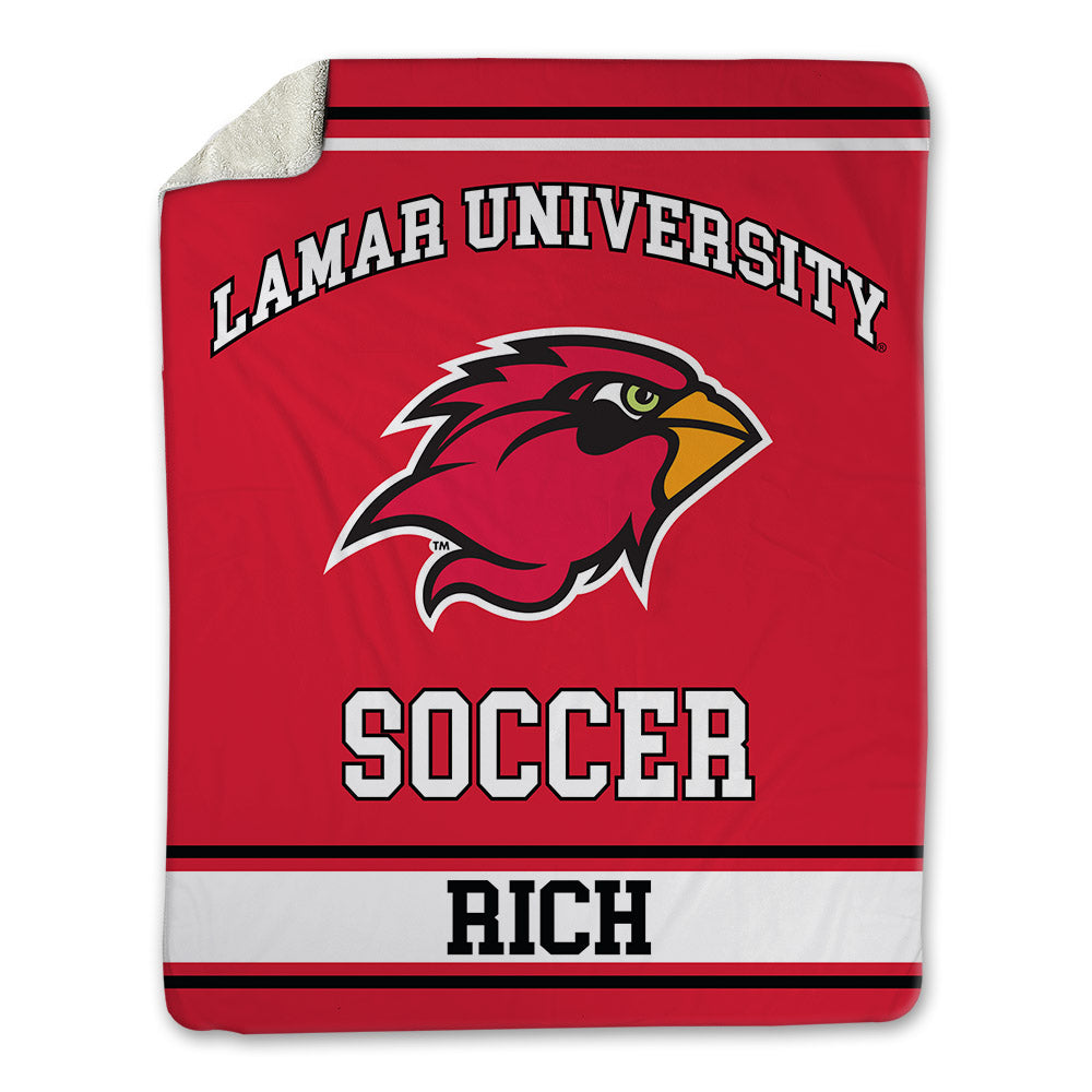 Lamar - NCAA Women's Soccer : Maddie Rich - Blanket-0